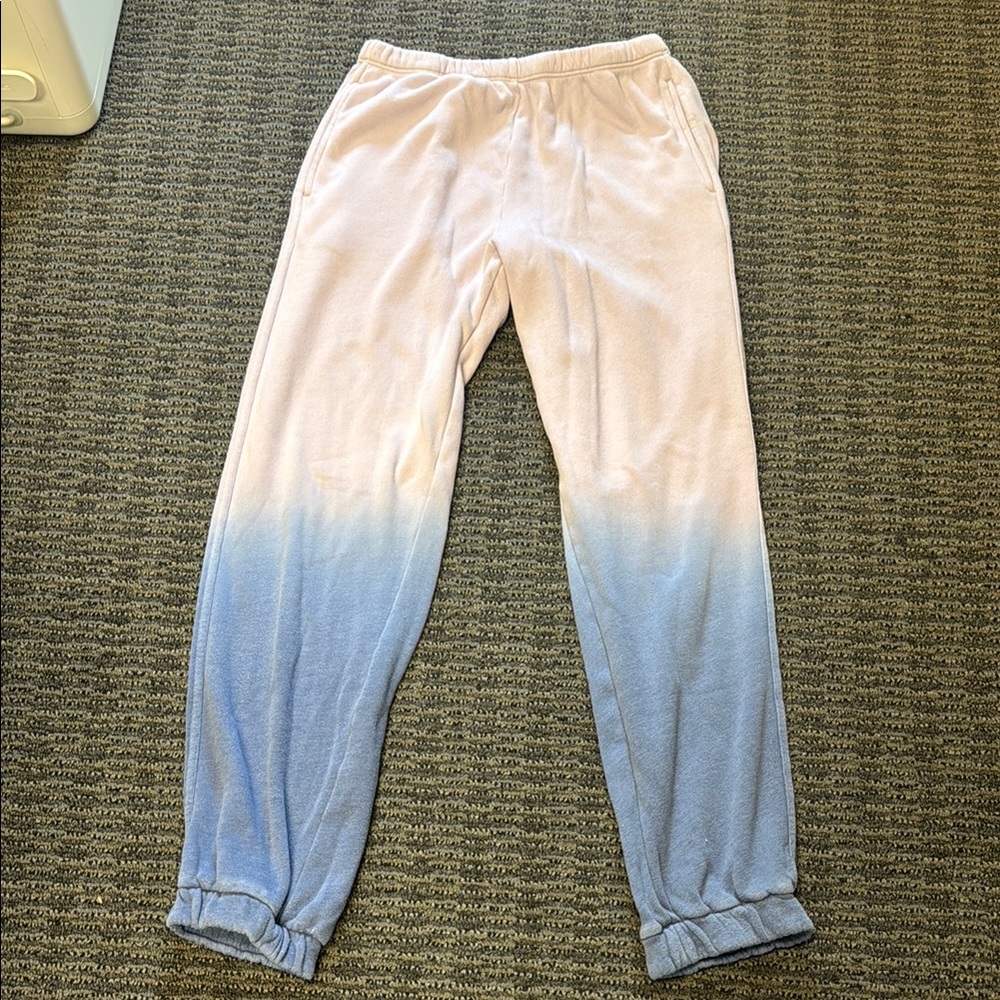 XiRENA Pink and Blue Sweatpants with Elastic Cuffs